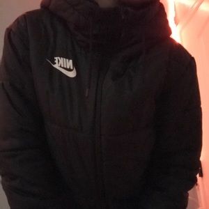 black Nike puffer
